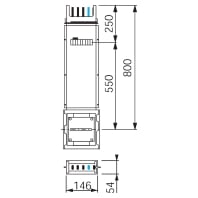 Busbar trunk unit for riser cable KSA250ED4081