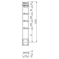 Busbar trunk unit for riser cable KSA250EV4254