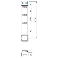Busbar trunk unit for riser cable KSA400EV4203