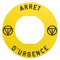 Label for control devices STOP ZBY9130M