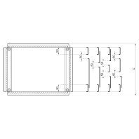Kabeleinf�hrungsplatte 1-Teilig 1200x400 NSYEC124