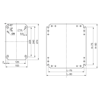 Mounting plate for distribution board NSYMM106
