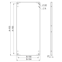 Mounting plate for distribution board NSYMP1810