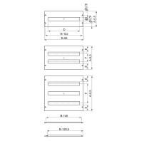 Frontplatte mit Ausschnitt 200x600mm, geschrau. NSYMUC206
