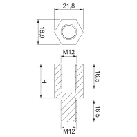 Distance piece for enclosure NSYRE60 (quantity: 4)