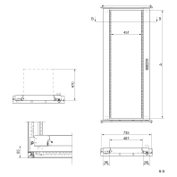 Swing frame for switchgear cabinet NSYRSW36