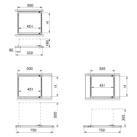 19 Zoll-Rahmen SF/SM 601mm, schwenkbar NSYRSWP12
