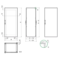Elektronikschrank SF 2000x800x800mm NSYSF20880E