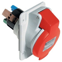 Industriesteckdose gewinkelt, 16A, 3p+E PKY16F434