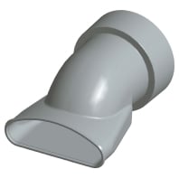 Oval air duct 75x100mm LVE  90