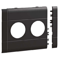 Face plate for wall duct RAL9011 GB12020K9011