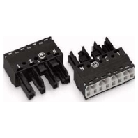Buchse 2x0,5-4mmq schwarz 770-204