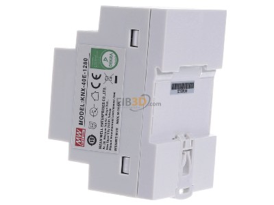 View on the right Mean Well KNX-40E-1280 EIB/KNX power supply 1280mA with integrated choke
