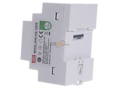 Ansicht rechts Mean Well KNX-40E-1280D EIB/KNX Spannungsversorgung 1280mA mit integrierter Drossel und Diagnosefunktion