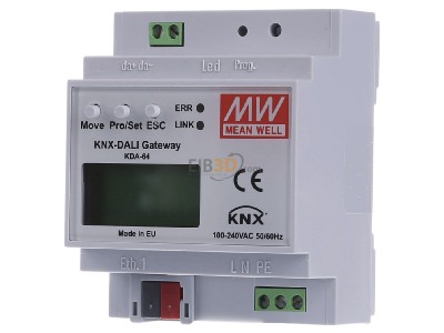 Front view Mean Well KDA-064 EIB/KNX DALI Gateway
