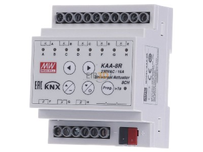 Frontansicht Mean Well KAA-8R EIB/KNX Universalaktor 8-fach 16A