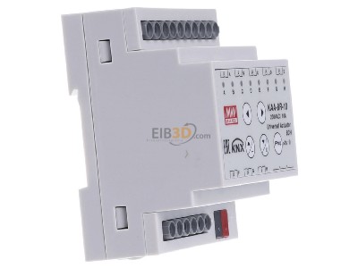 View on the left Mean Well KAA-8R-10 EIB/KNX Universal Actuator 8fold 10A
