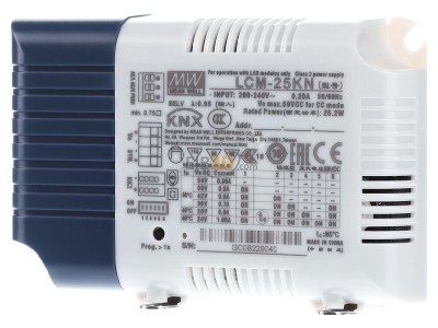 Front view Mean Well LCM-25KN LED Driver 25W with EIB/KNX Interface
