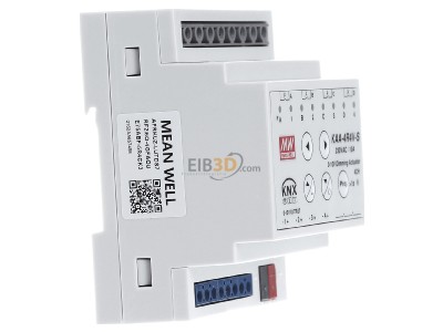 View on the left Mean Well KAA-4R4V-10S KNX Dimming actuator Secure Version 4fold 10A
