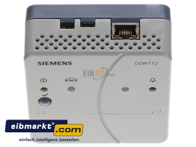 View up front EIB KNX Web-Server, Synco Living, OZW772.01 Siemens Building OZW772.01
