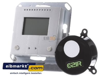 Frontansicht Elsner Elektronik ELS 70240 KNX AQS/TH-B-UP EIB KNX Innenraumsensor, Kombisensor fr CO2, Temperatur, Leuftfeuchtigkeit, , alu
