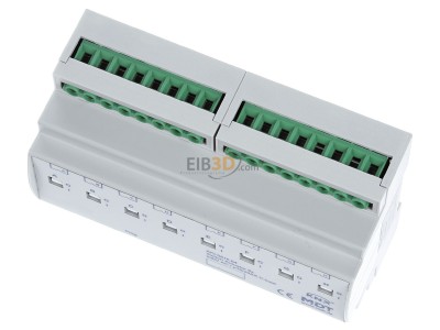 Ansicht oben vorne MDT AKI-0816.04 EIB/KNX Schaltaktor 8-fach, 8TE, REG, 16/20A, 230VAC, C-Last, Industrie, 200F, 