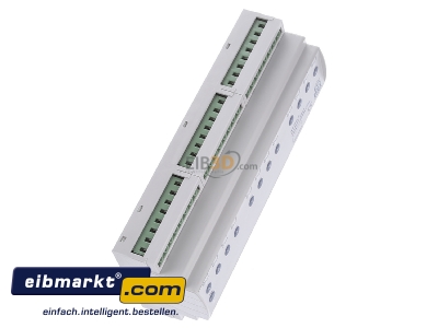 Ansicht oben links MDT AKI-1216.03 EIB/KNX Schaltaktor 12-fach, 12TE, REG, 16/20A, 230VAC, C-Last, Industrie, 200F - 