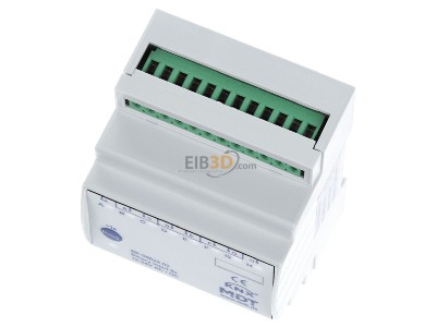 Ansicht oben vorne MDT BE-08024.02 EIB/KNX Binreingang 8-fach, 4TE REG, Eingnge 24VAC/DC, 