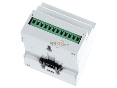 Ansicht oben hinten MDT BE-08024.02 EIB/KNX Binreingang 8-fach, 4TE REG, Eingnge 24VAC/DC, 