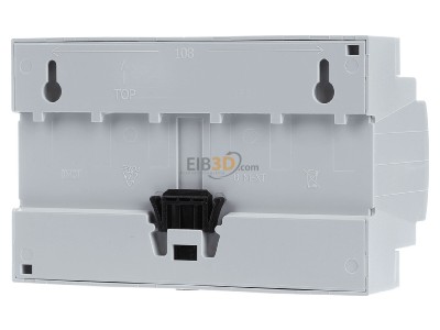 Back view MDT BE-16000.02 EIB/KNX Binary Input 16-fold, 8SU MDRC, Contact Inputs, 
