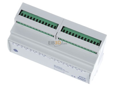 View up front MDT BE-16000.02 EIB/KNX Binary Input 16-fold, 8SU MDRC, Contact Inputs, 
