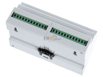 Top rear view MDT BE-16000.02 EIB/KNX Binary Input 16-fold, 8SU MDRC, Contact Inputs, 
