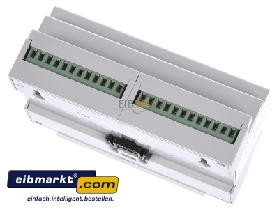 Ansicht oben hinten MDT BE-16024.01 EIB/KNX Binreingang 16-fach, 8TE REG, Eingnge 24VAC/DC - 