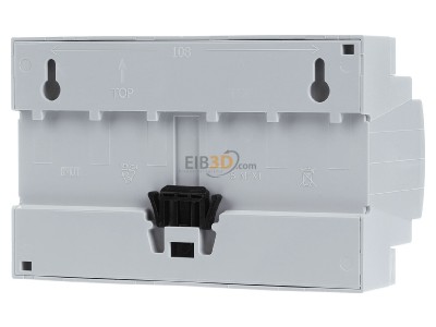 Back view MDT BE-16230.02 EIB/KNX Binary Input 16-fold, 8SU MDRC, Inputs 230VAC, 
