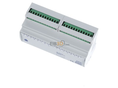 Ansicht oben vorne MDT BE-16230.02 EIB/KNX Binreingang 16-fach, 8TE REG, Eingnge 230VAC, 