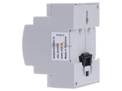 Ansicht rechts MDT JAL-0410.02 EIB/KNX Jalousieaktor 4-fach, 4TE, REG, 10A, 230VAC - 