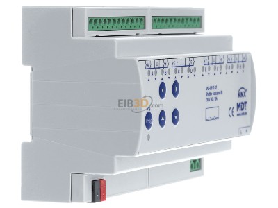 Ansicht links MDT JAL-0810.02 EIB/KNX Jalousieaktor 8-fach, 8TE, REG, 10A, 230VAC - 