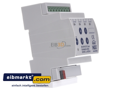 View on the left MDT AKI-0416.03 EIB/KNX Switch Actuator 4-fold, 4SU MDRC, 16/20A, 230VAC, C-load, 200?F - 
