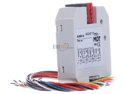 View on the left MDT BE-04001.02 EIB/KNX Universal Interface 4-fold, flush mounted, Contact Inputs, 
