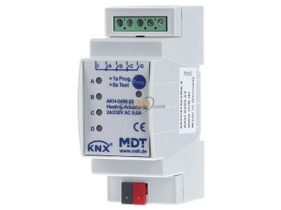 Front view MDT AKH-0400.03 EIB/KNX Heating Actuator 4-fold, 2SU MDRC, 24-230VAC - 
