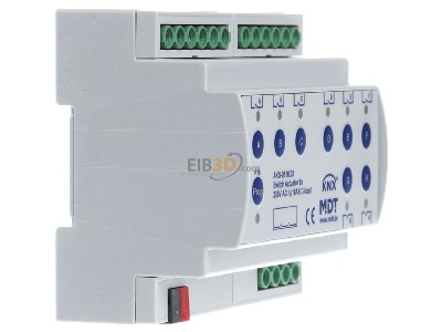 View on the left MDT AKS-0816.03 EIB/KNX Switch Actuator 8-fold, 6SU MDRC, 16A, 230VAC, C-load, 140F - 
