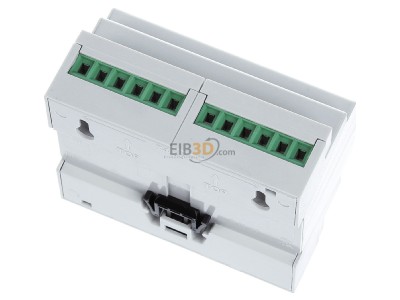 Ansicht oben hinten MDT AKS-0816.03 EIB/KNX Schaltaktor 8-fach, 6TE, REG, 16A, 230VAC, C-Last, Standard, 140F - 