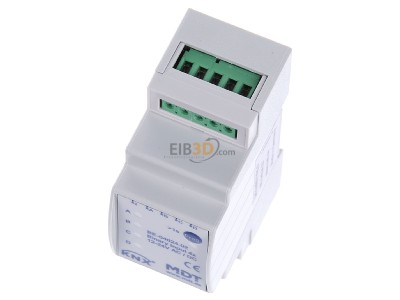 Ansicht oben vorne MDT BE-04024.02 EIB/KNX Binreingang 4-fach, 2TE REG, Eingnge 24VAC/DC, 