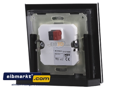 Back view MDT BE-GT04S.01 EIB/KNX Glass Push Button 4-fold Plus, Black - 
