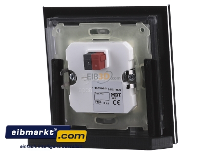Ansicht hinten MDT BE-GT04S.01 EIB/KNX Glastaster 4-fach Plus, Schwarz - 