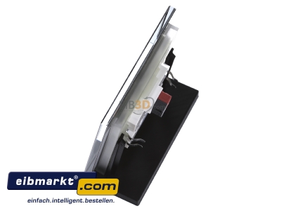 Ansicht oben rechts MDT BE-GT04S.01 EIB/KNX Glastaster 4-fach Plus, Schwarz - 