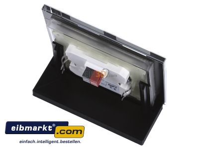 Ansicht oben hinten MDT BE-GT04S.01 EIB/KNX Glastaster 4-fach Plus, Schwarz - 