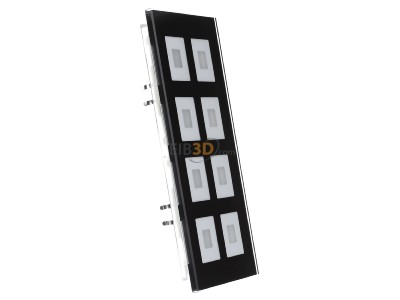 View on the left MDT BE-GT08S.01 EIB/KNX Glass Push Button 8-fold Plus, Black - 
