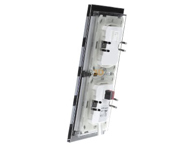 View on the right MDT BE-GT08S.01 EIB/KNX Glass Push Button 8-fold Plus, Black - 
