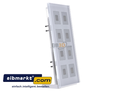 View on the left MDT BE-GT08W.01 EIB/KNX Glass Push Button 8-fold Plus, White - 
